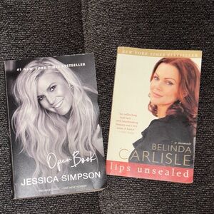 Set of 2: Open Book by Jessica Simpson and Lips Unsealed by Belinda Carlisle